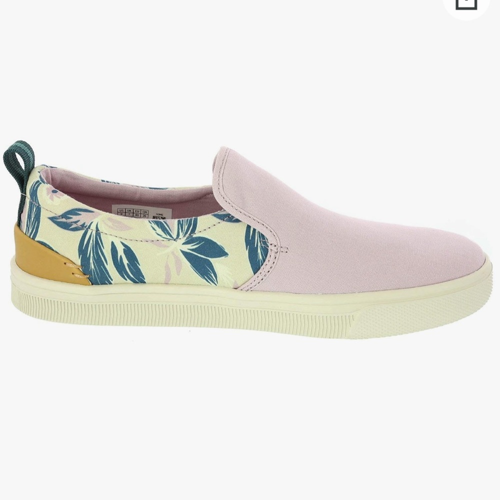 Toms Trvl Lite Slip On Sneakers Floral Lavender Size 7.5
